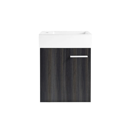 Swiss Madison, Colmer 18 Single, Black Walnut, One Cabinet, Bathroom Vanity