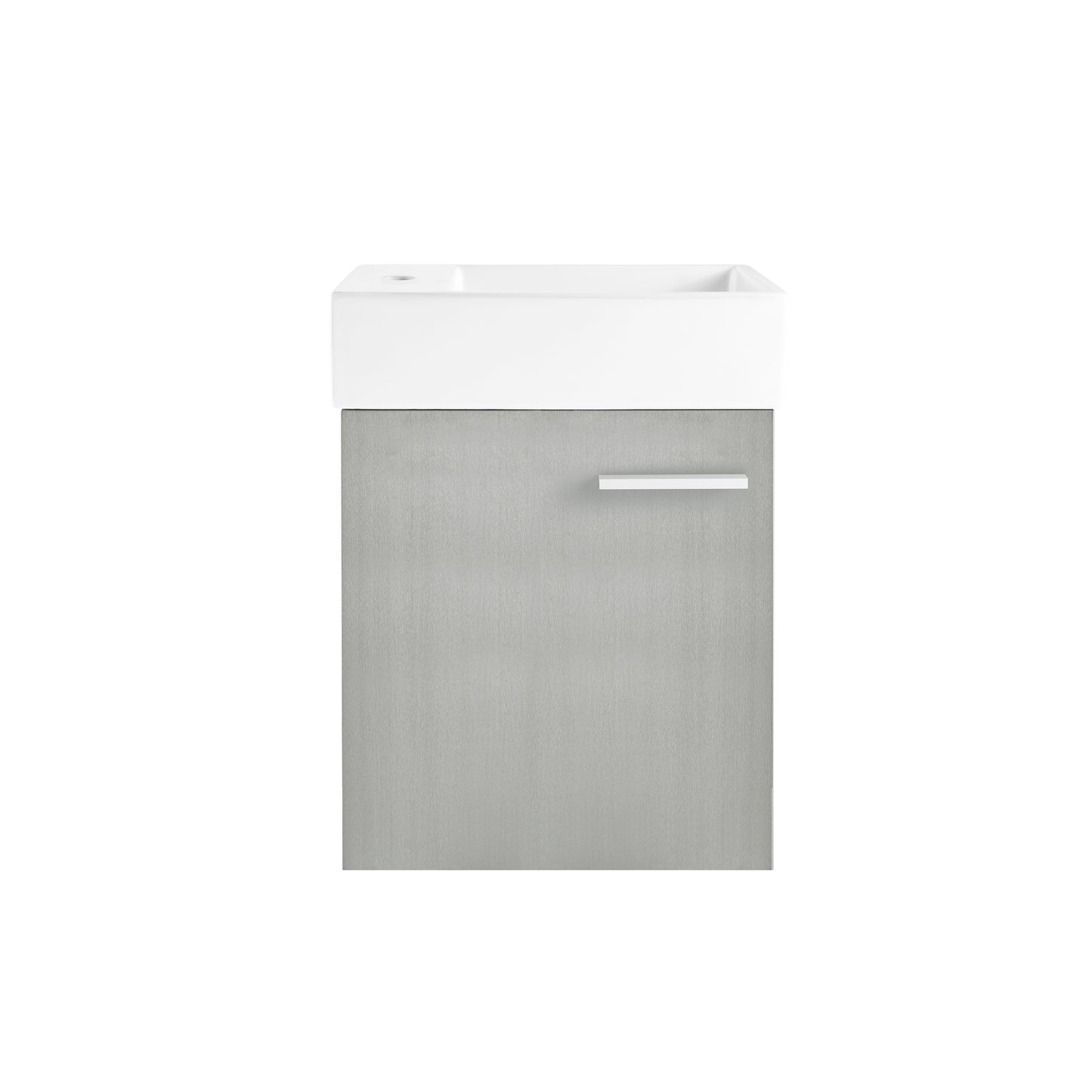 Swiss Madison, Colmer 18 Single, Brushed Grey, One Cabinet, Bathroom Vanity