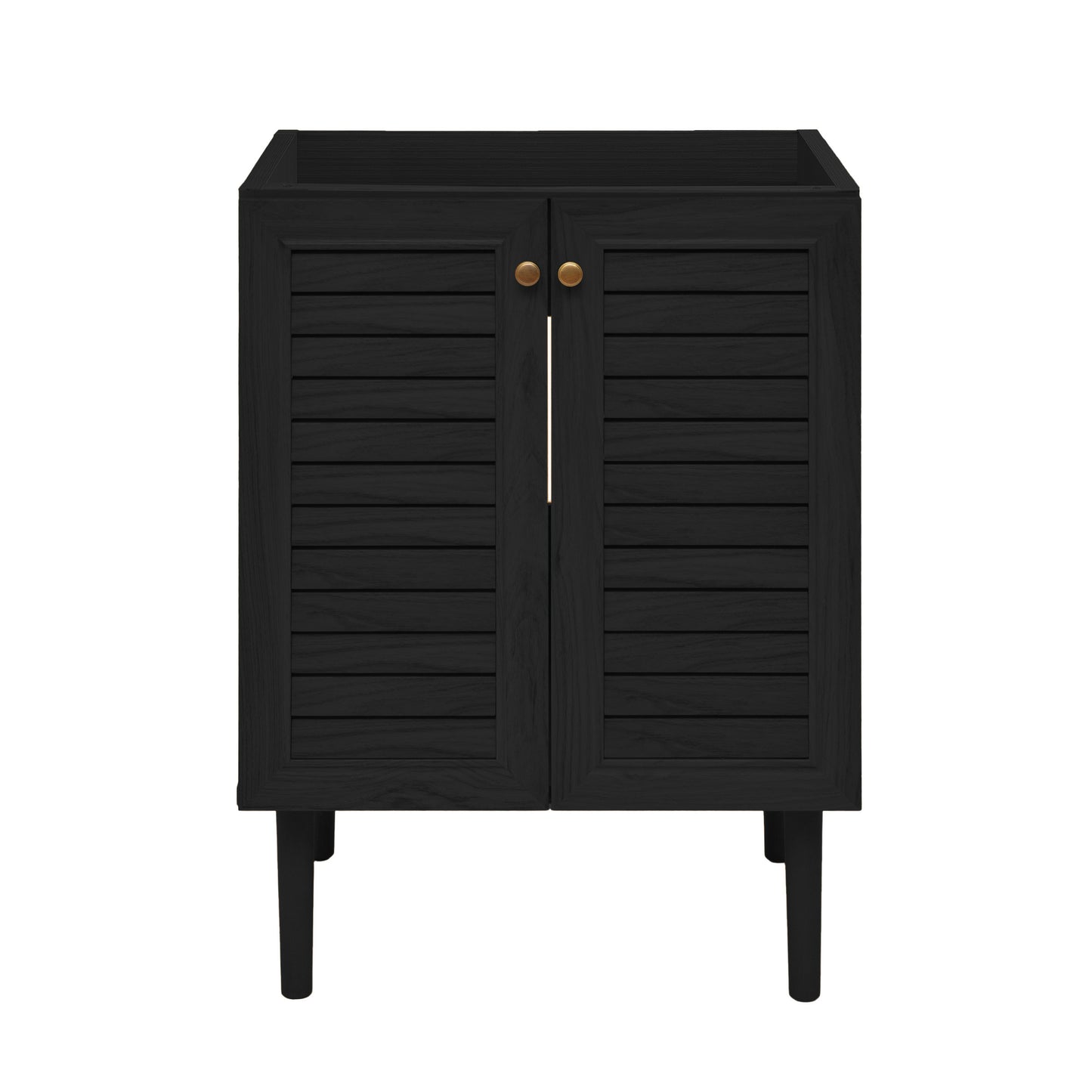 Swiss Madison, Bron 24" Freestanding Bathroom Vanity Cabinet without Top in Black Oak