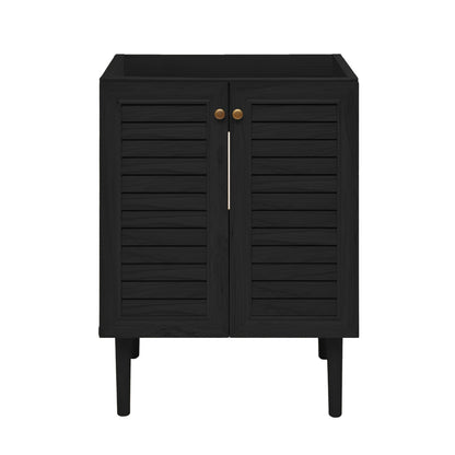 Swiss Madison, Bron 24" Freestanding Bathroom Vanity Cabinet without Top in Black Oak