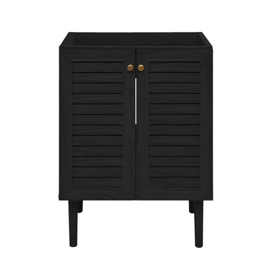 Swiss Madison, Bron 24" Freestanding Bathroom Vanity Cabinet without Top in Black Oak