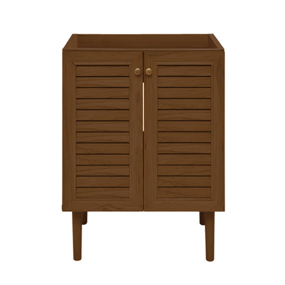Swiss Madison, Bron 24" Freestanding Bathroom Vanity Cabinet without Top in Brown Oak
