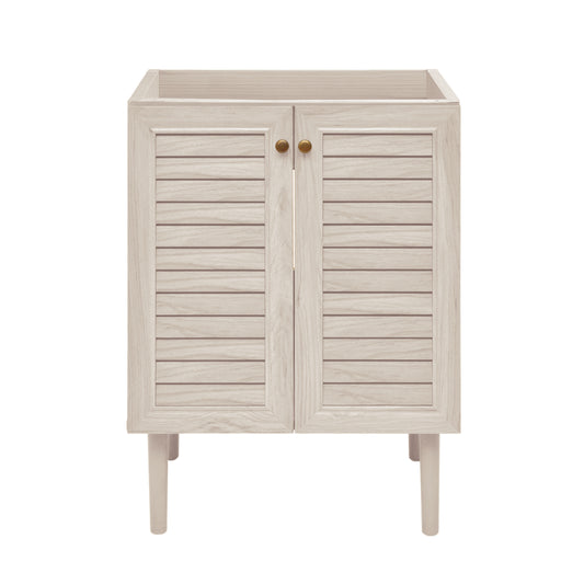 Swiss Madison, Bron 24" Freestanding Bathroom Vanity Cabinet without Top in White Oak