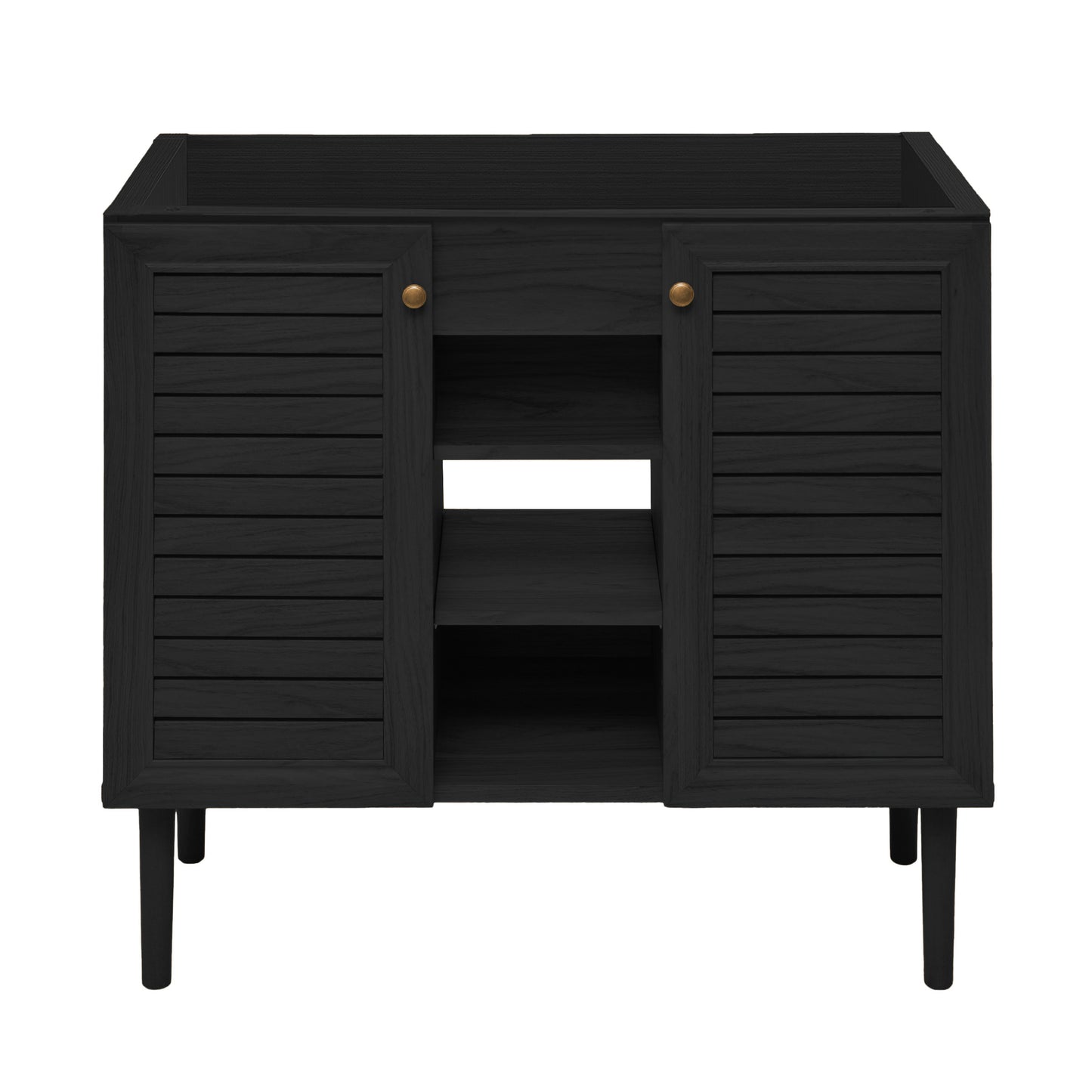Swiss Madison, Bron 36" Freestanding Bathroom Vanity Cabinet without Top in Black Oak