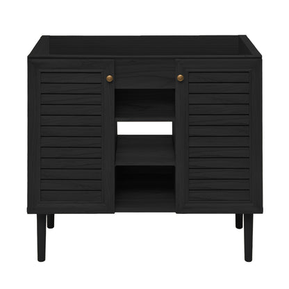 Swiss Madison, Bron 36" Freestanding Bathroom Vanity Cabinet without Top in Black Oak