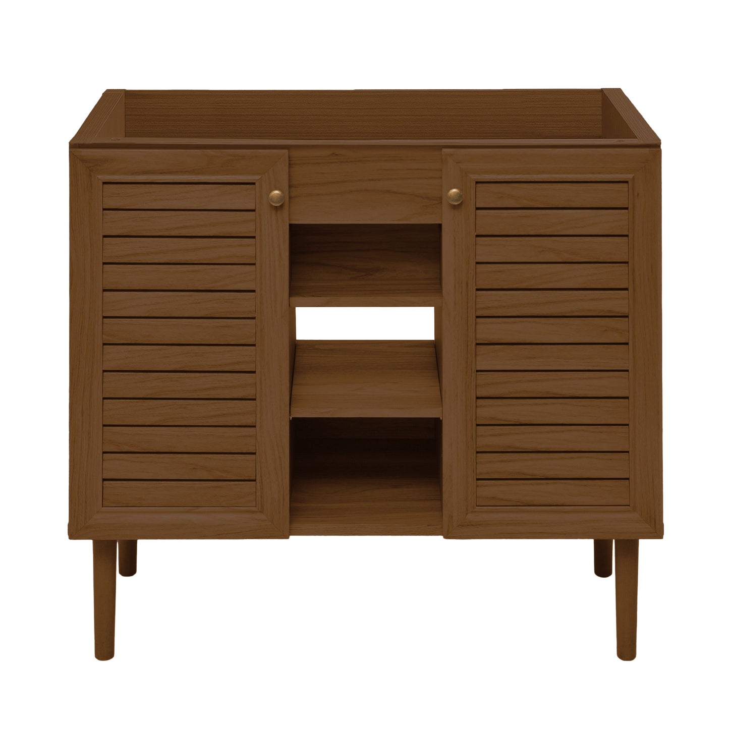 Swiss Madison Bron 36-inch freestanding bathroom vanity in Brown Oak