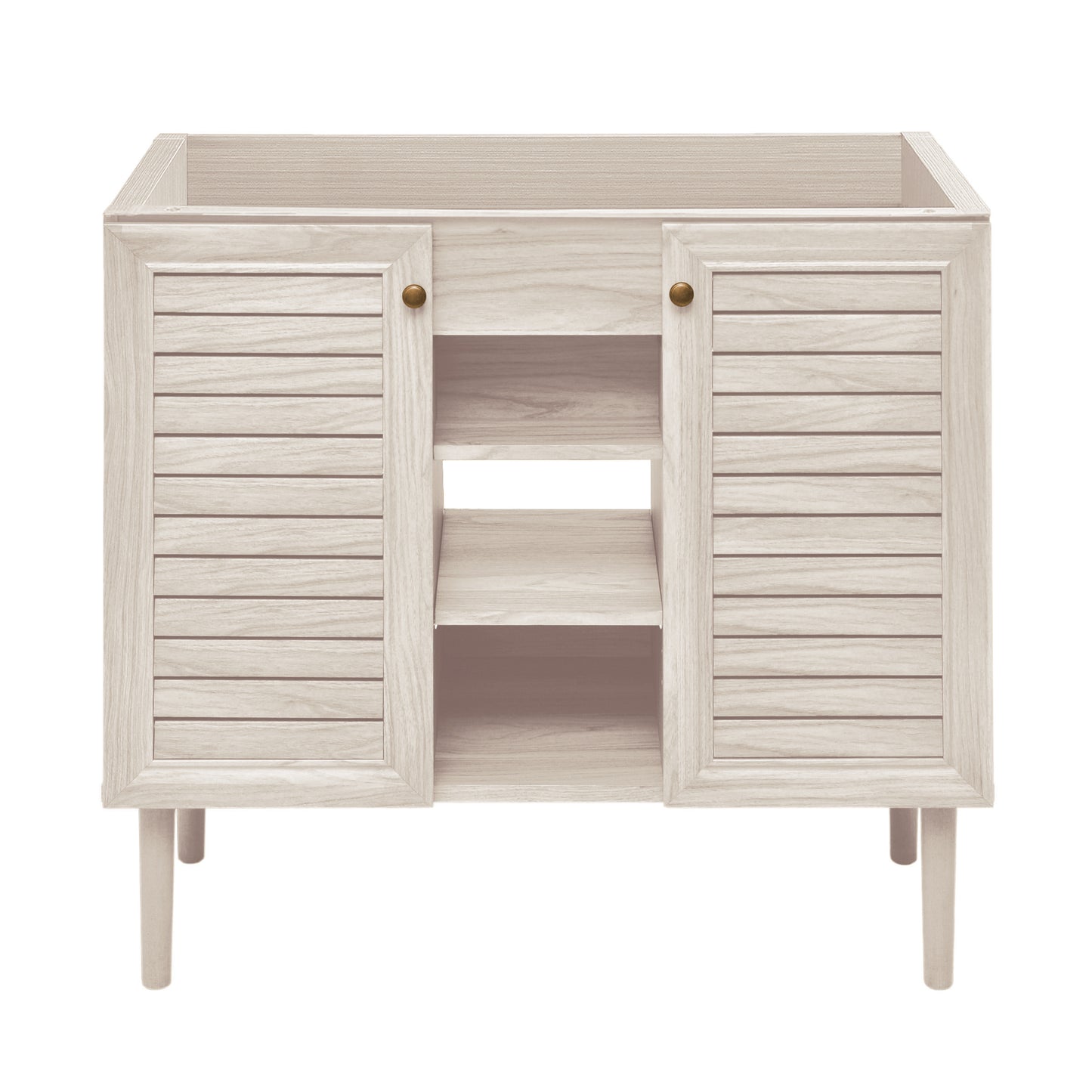 Swiss Madison, Bron 36" Freestanding Bathroom Vanity Cabinet without Top in White Oak