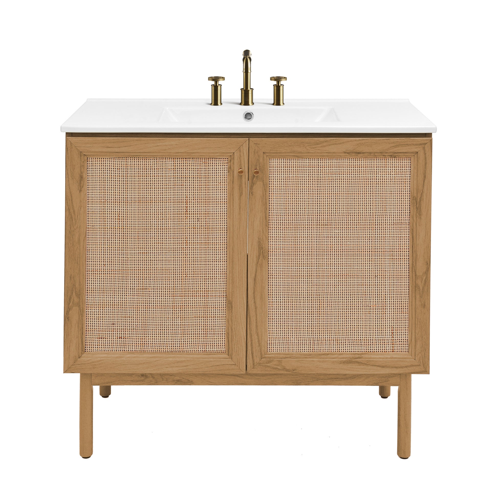 Swiss Madison Classe 36-inch freestanding bathroom vanity in Golden Oak
