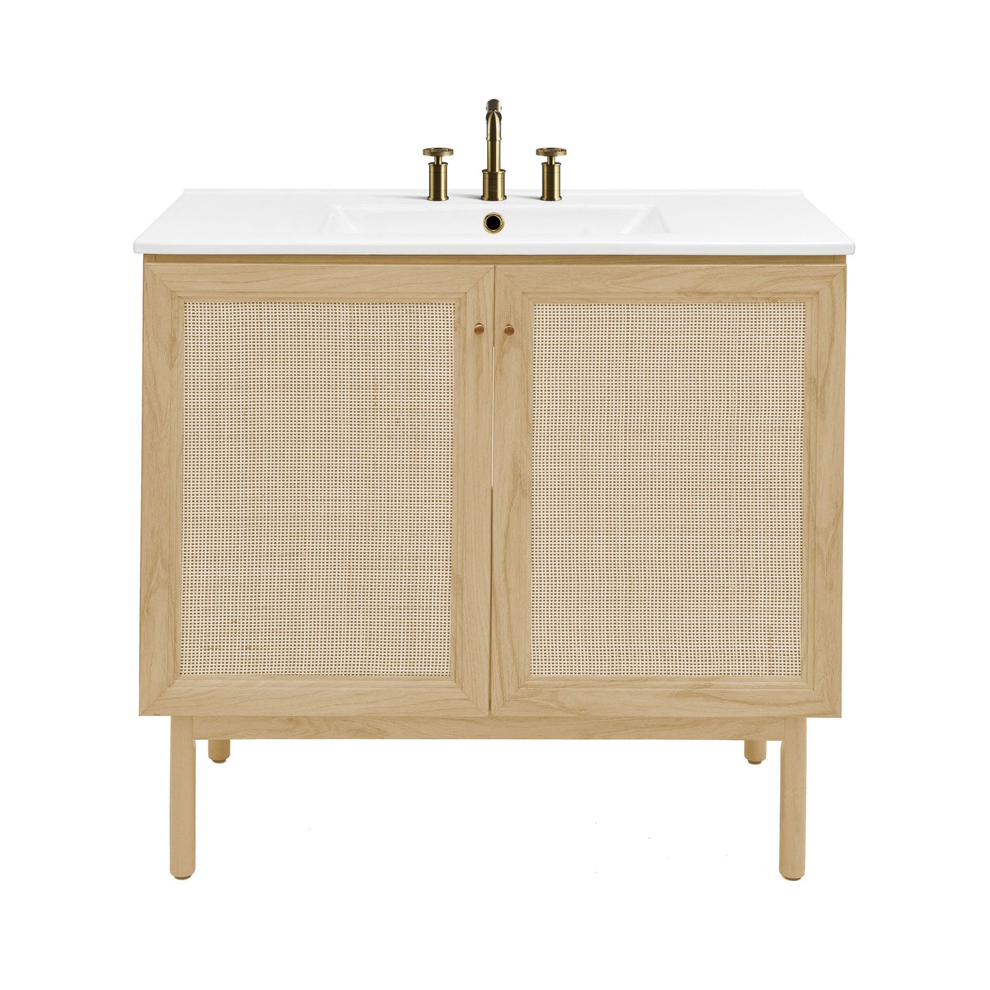 Swiss Madison Classe 36-inch freestanding bathroom vanity in Natural Oak