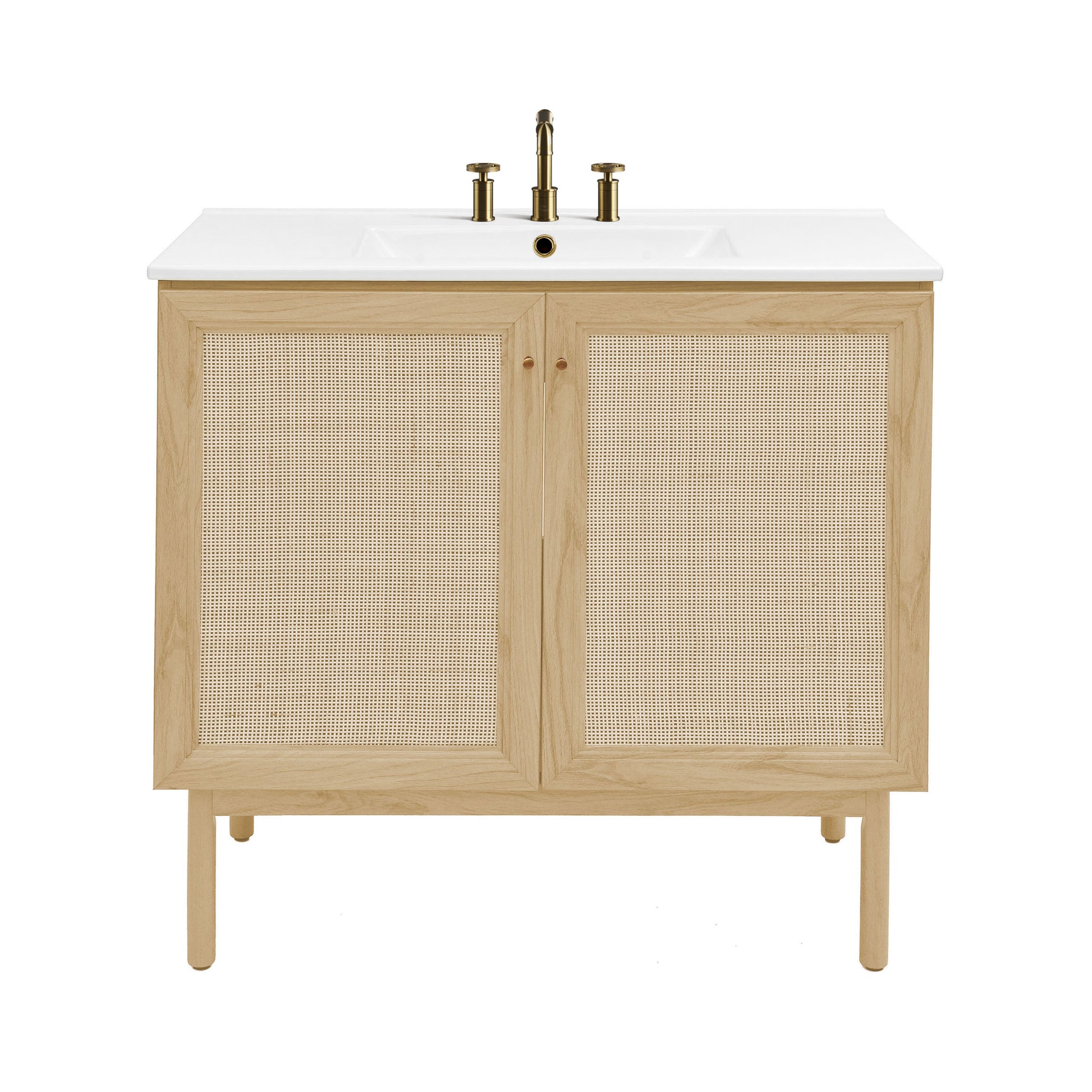 Swiss Madison Classe 36-inch freestanding bathroom vanity in Natural Oak