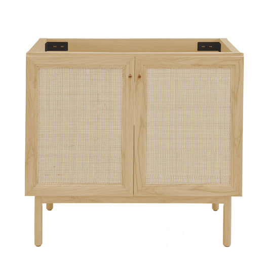 Swiss Madison Classe 36-inch freestanding bathroom vanity in Natural Oak