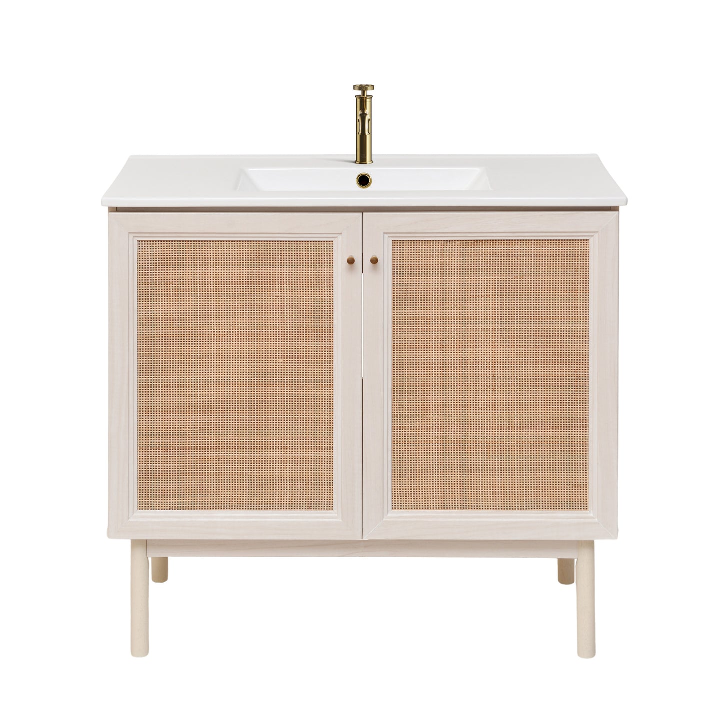 Swiss Madison, Classe 36" Freestanding Bathroom Vanity in White Oak with Sink Top