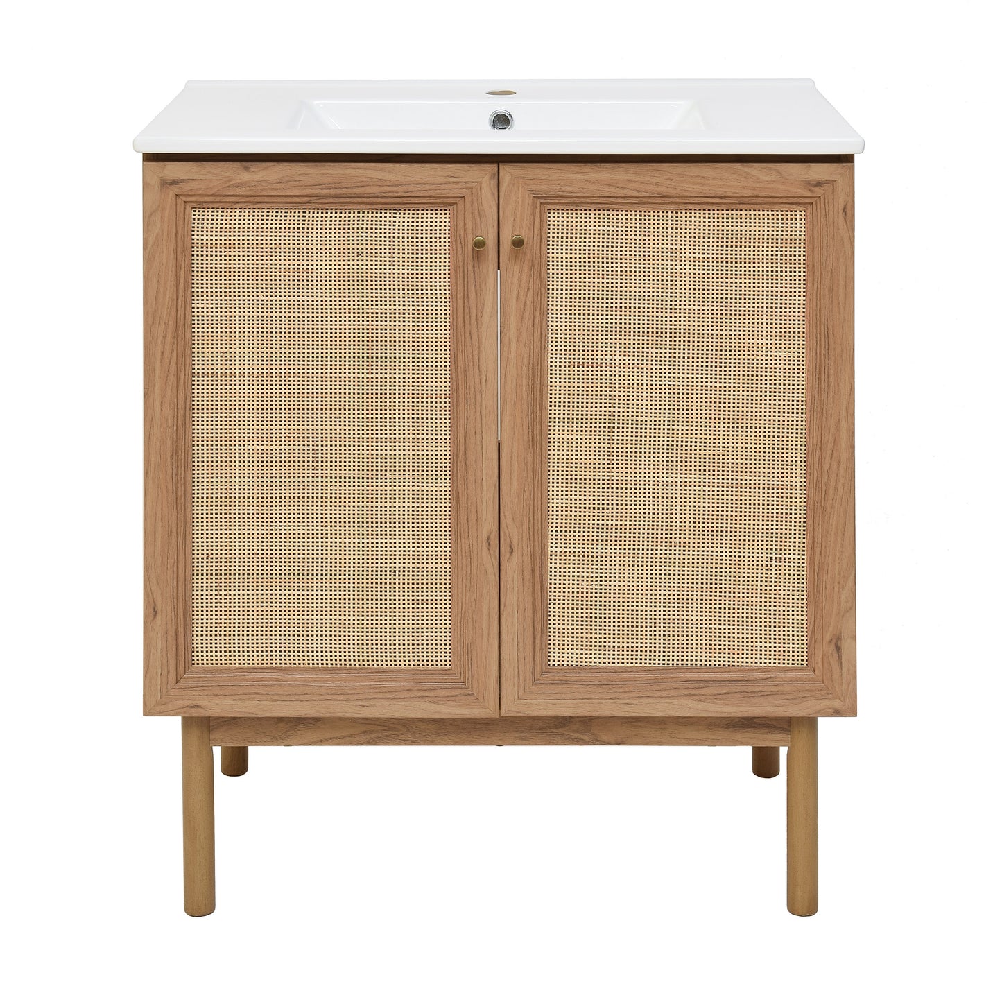 Swiss Madison, Classe 30" Freestanding Bathroom Vanity in Golden Oak with Sink Top