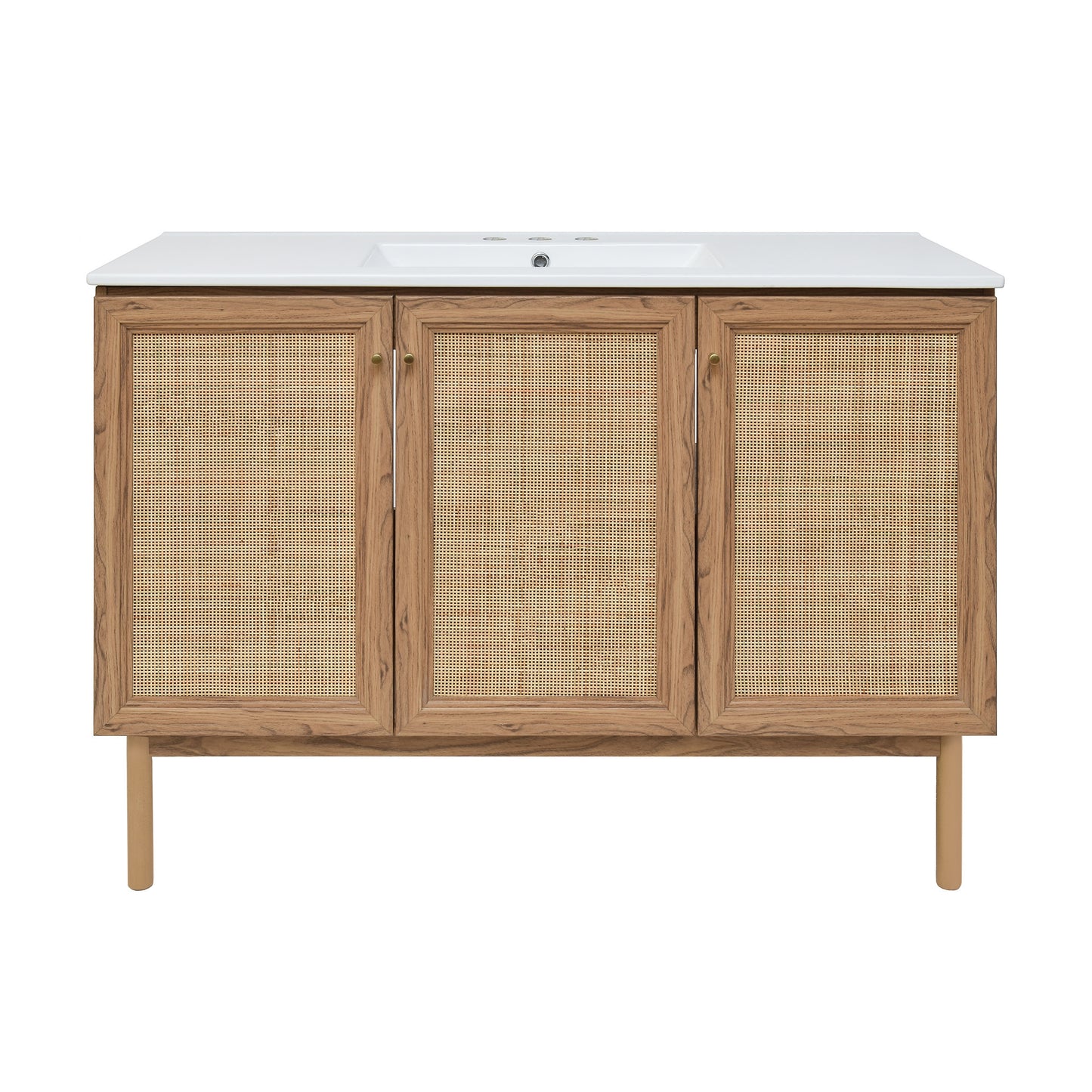 Swiss Madison Classe 48-inch freestanding bathroom vanity in Golden Oak
