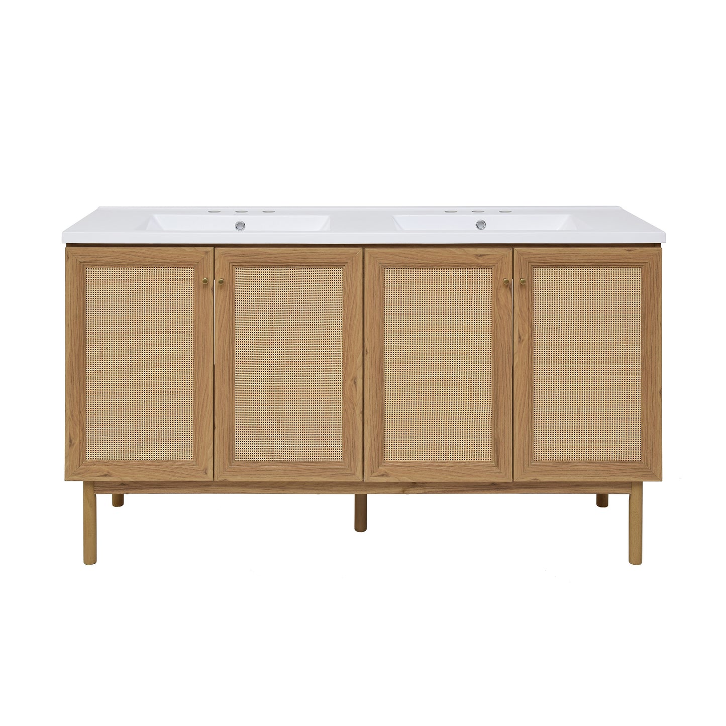 Swiss Madison Classe 60-inch freestanding bathroom vanity in Golden Oak — view 6