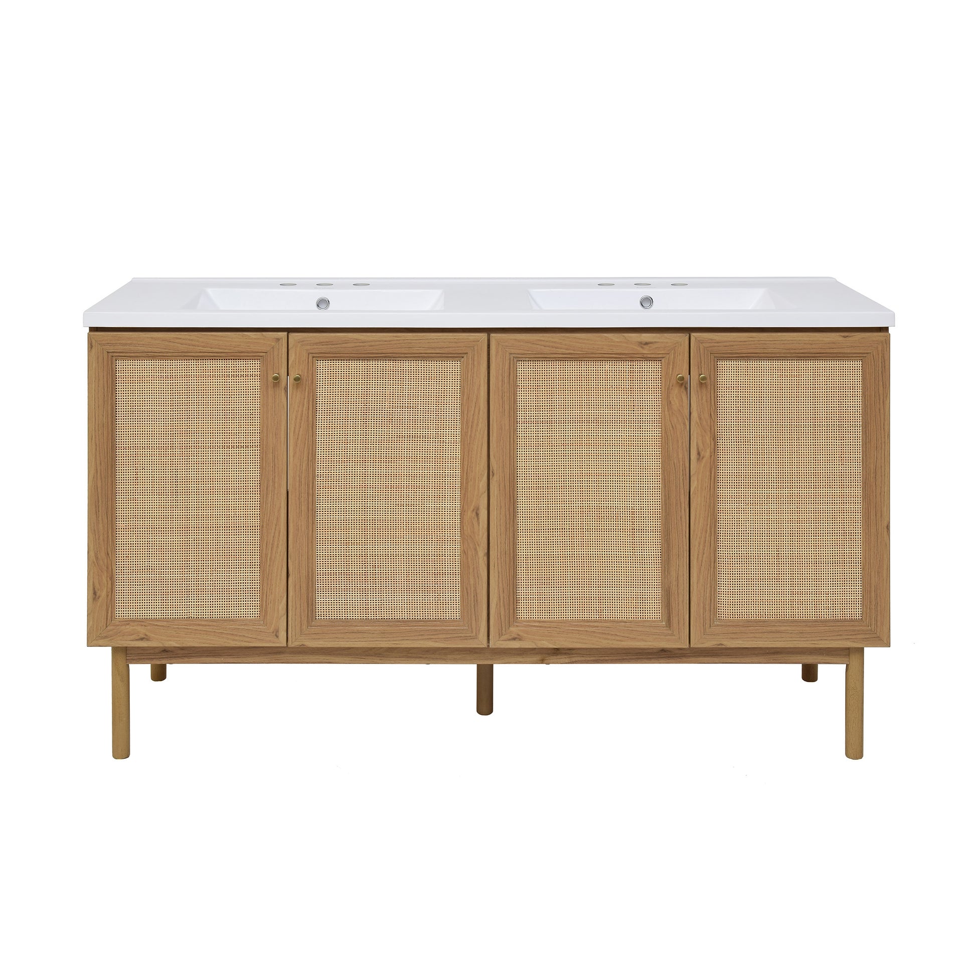 Swiss Madison Classe 60-inch freestanding bathroom vanity in Golden Oak — view 6