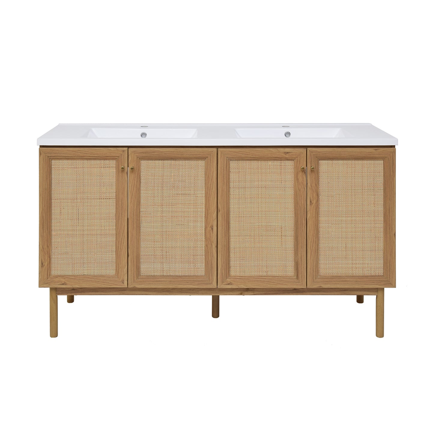 Swiss Madison Classe 60-inch freestanding bathroom vanity in Golden Oak — view 5