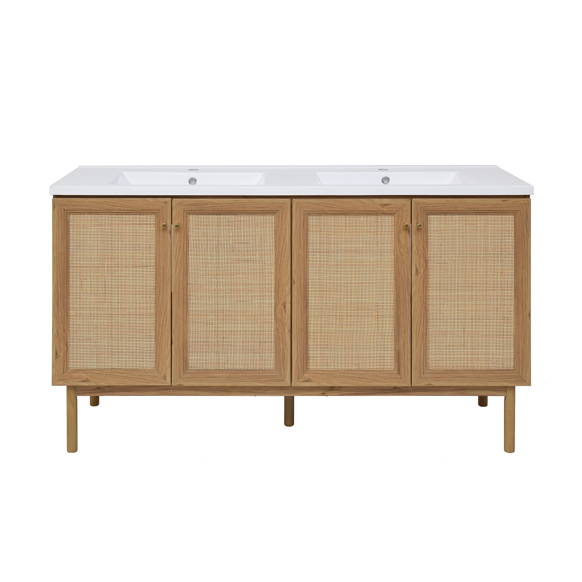 Swiss Madison Classe 60-inch freestanding bathroom vanity in Golden Oak — view 5