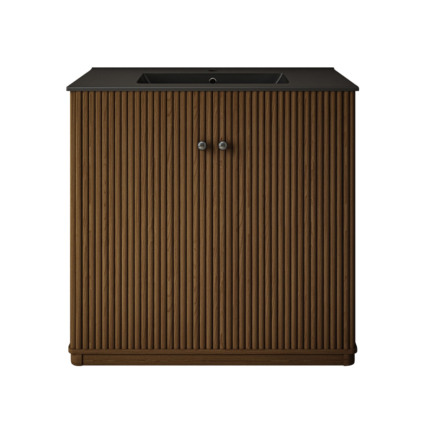 Swiss Madison Lafayette 36-inch freestanding bathroom vanity in Brown Oak