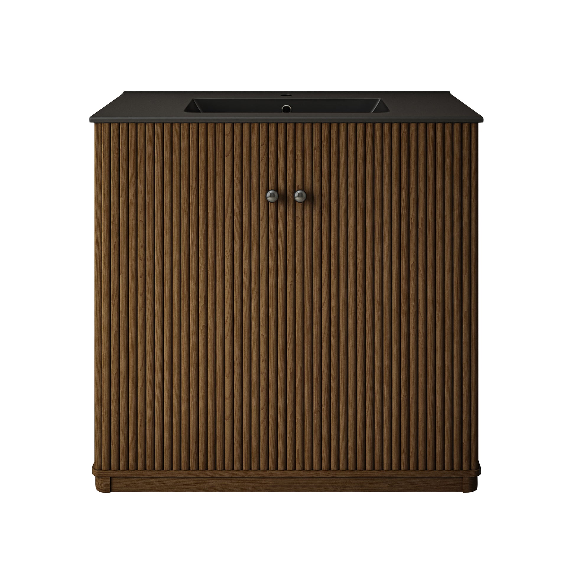 Swiss Madison Lafayette 36-inch freestanding bathroom vanity in Brown Oak