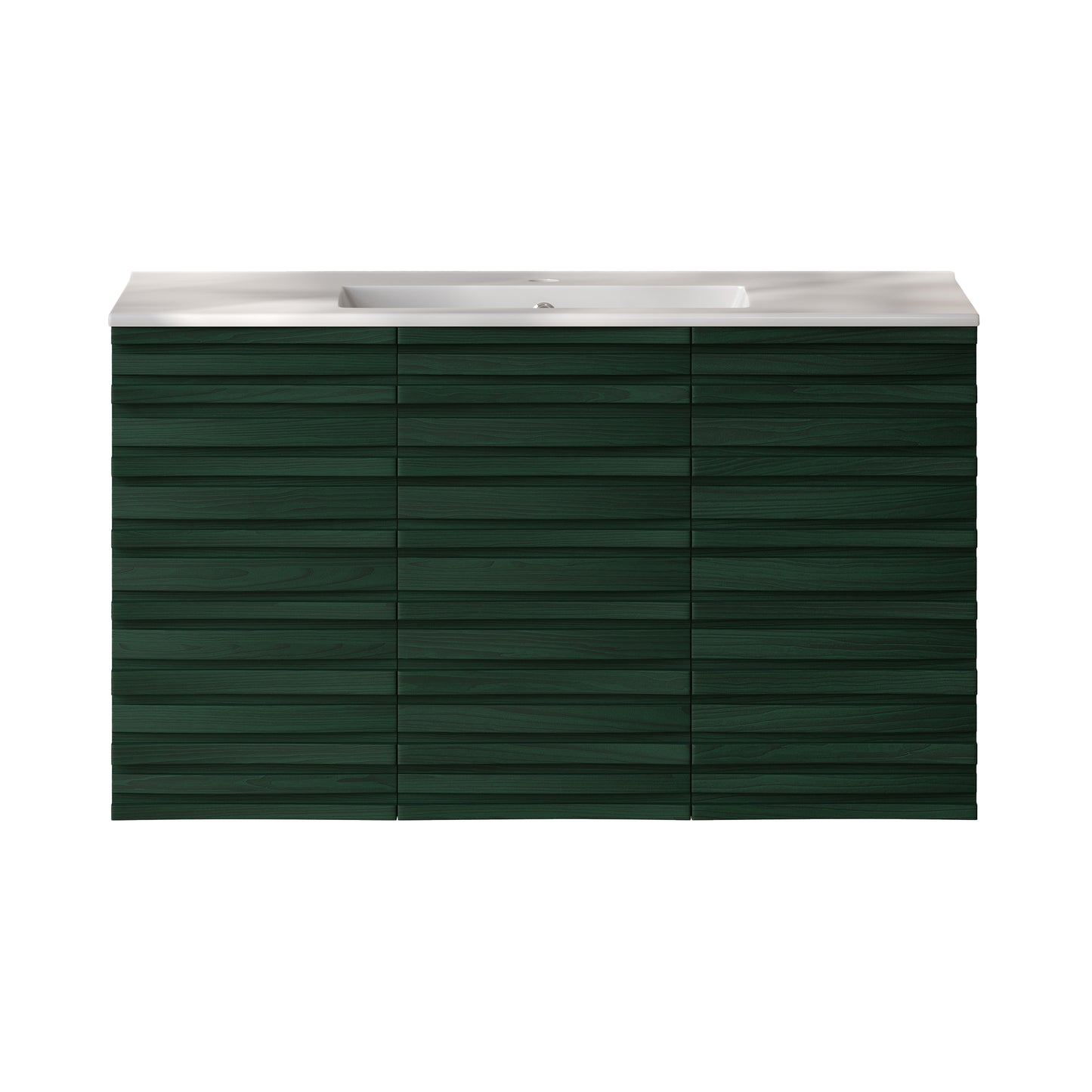 Swiss Madison, Cascade 36" Wall-Mounted Bathroom Vanity in Green Oak with Sink Top