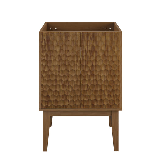 Swiss Madison, Bosse 24" Freestanding Bathroom Vanity Cabinet without Top in Brown Oak