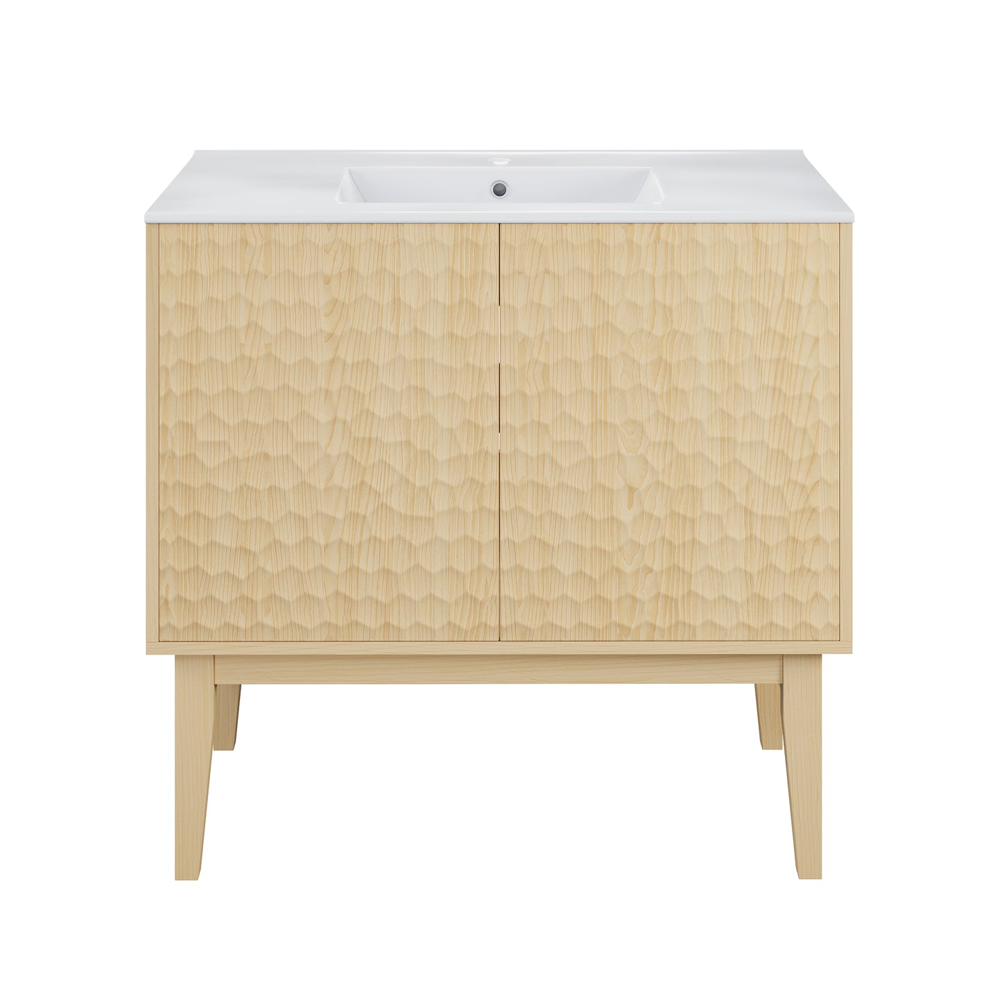 Swiss Madison Bosse 36-inch freestanding bathroom vanity in Natural Oak — view 4