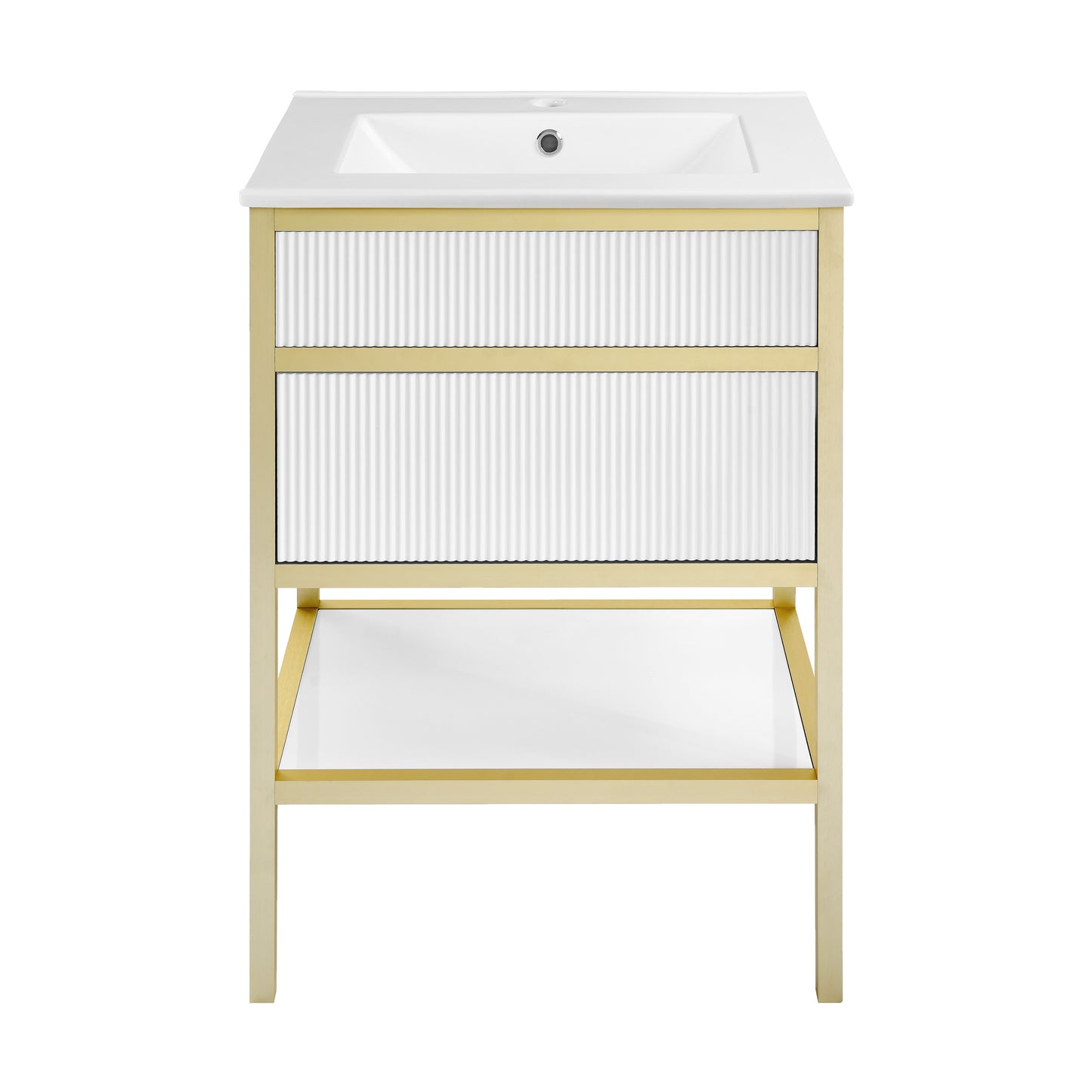 Swiss Madison, Cache 24" Freestanding Bathroom Vanity in White with Sink Top