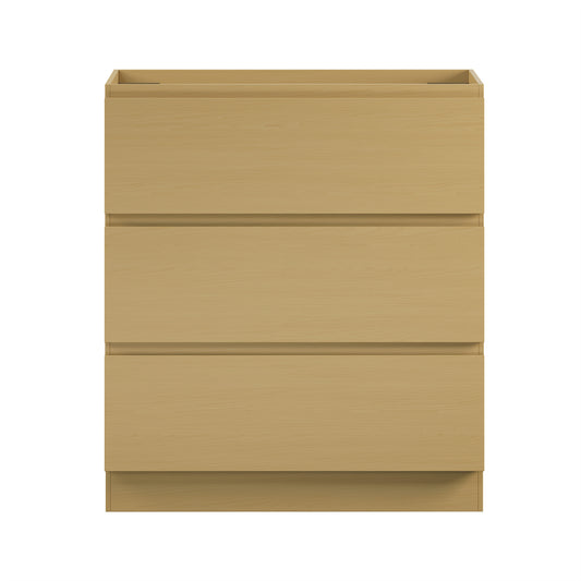 Swiss Madison, Liberte 30" Freestanding Bathroom Vanity Cabinet without Top in Natural Oak