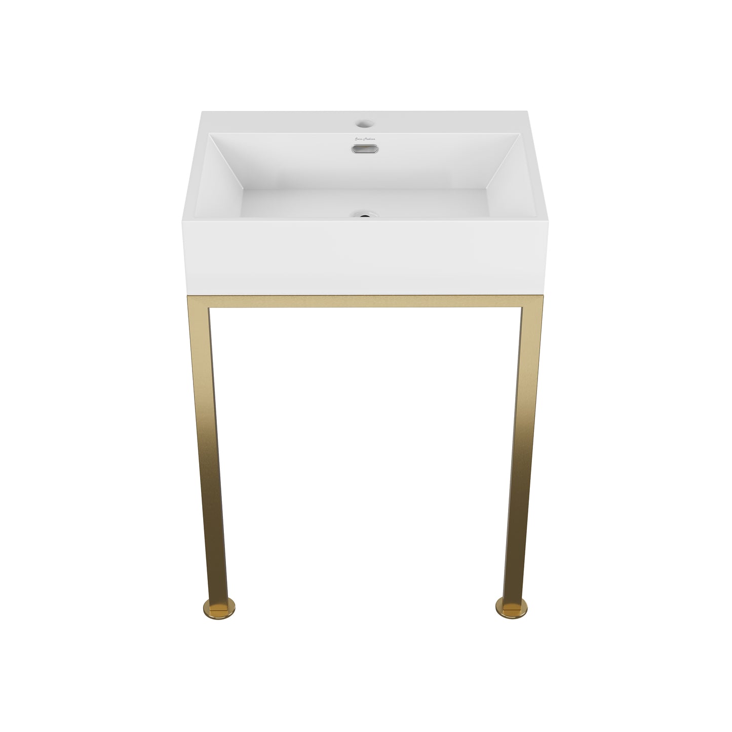 Swiss Madison, Concorde 24" Rectangle Console Sink with Brushed Gold Legs