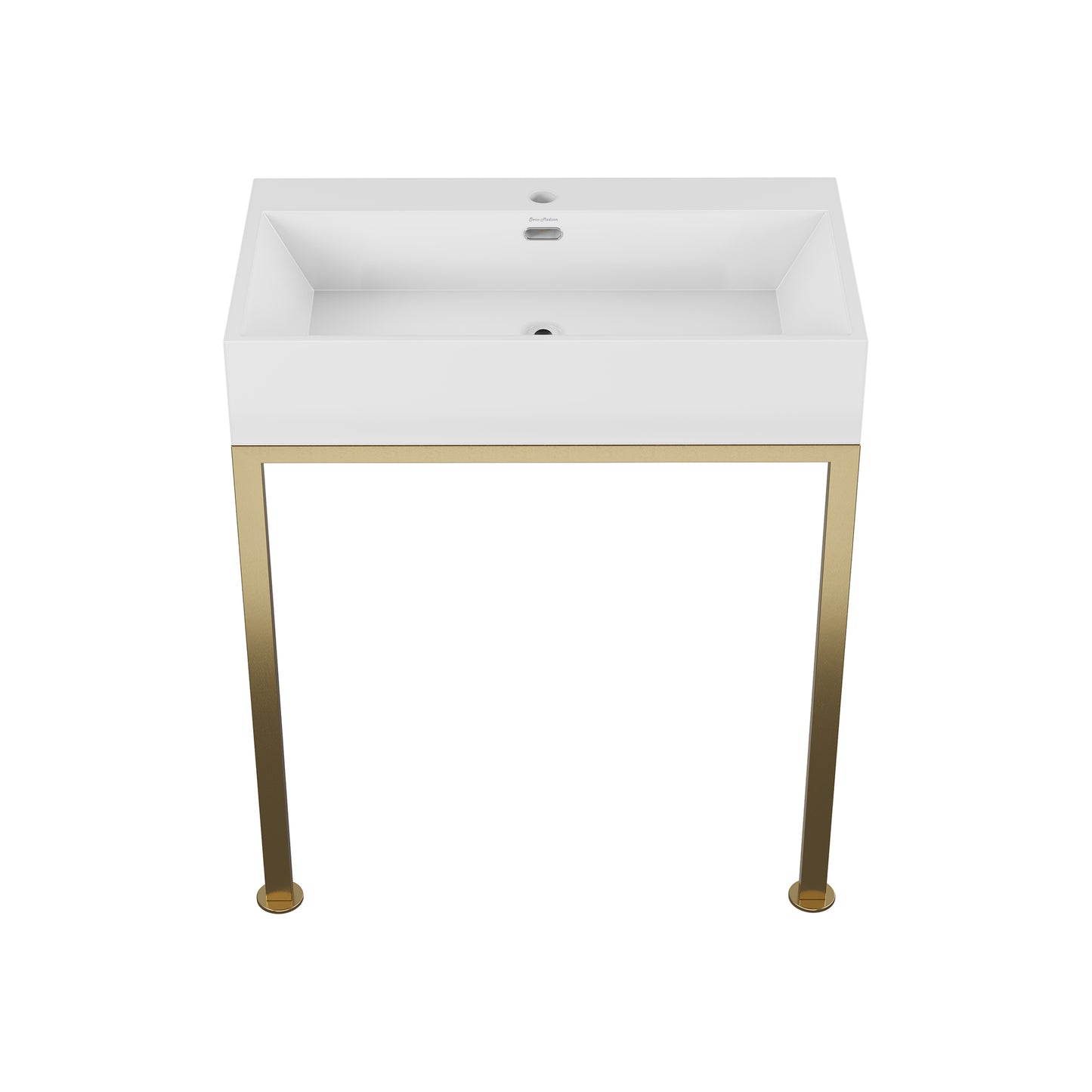 Swiss Madison, Concorde 30" Rectangle Console Sink with Brushed Gold Legs