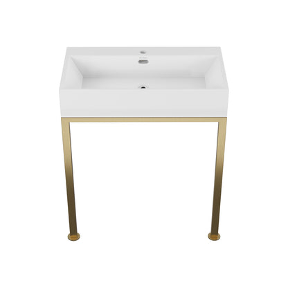 Swiss Madison, Concorde 30" Rectangle Console Sink with Brushed Gold Legs