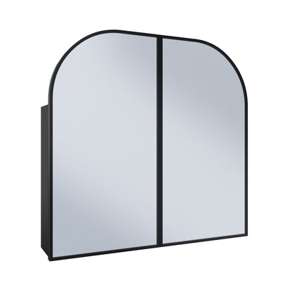 Swiss Madison, Porte 32 x 31 Arched Recessed/Wall Mount Medicine Cabinet with Mirror in Black