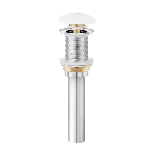 Swiss Madison, Ceramic Bathroom Sink Non-Overflow Pop Up Drain in Glossy White