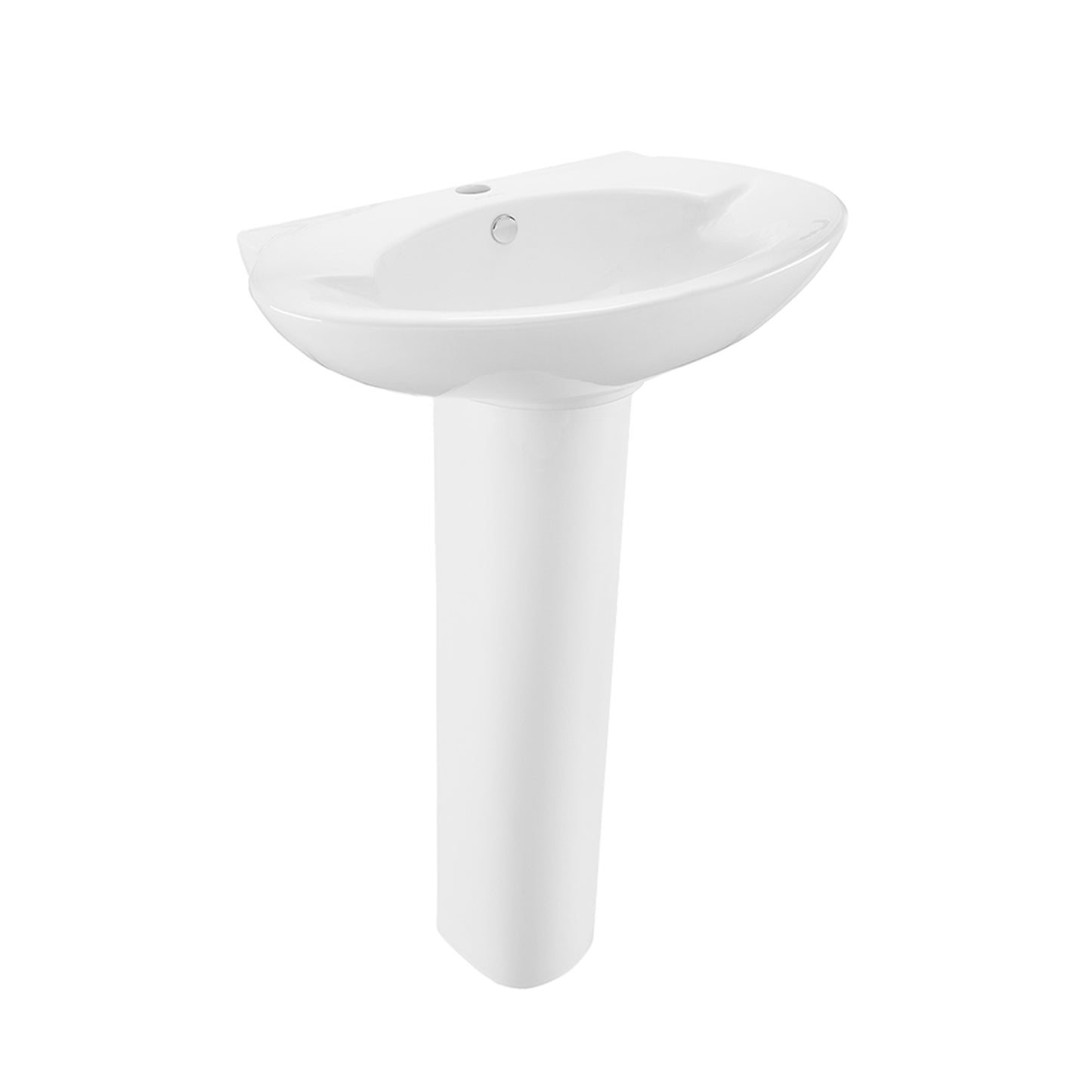 Swiss Madison, Plaisir Rounded Basin Pedestal Sink
