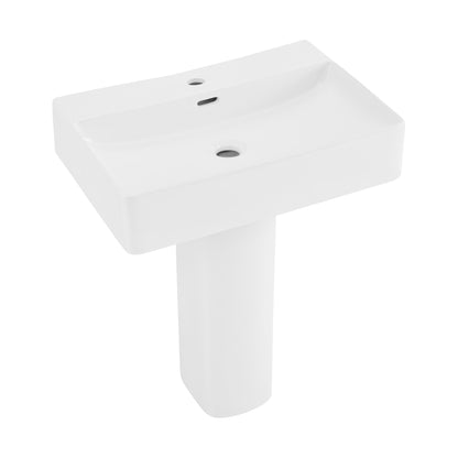 Swiss Madison, Concorde Square Two-Piece Pedestal Sink