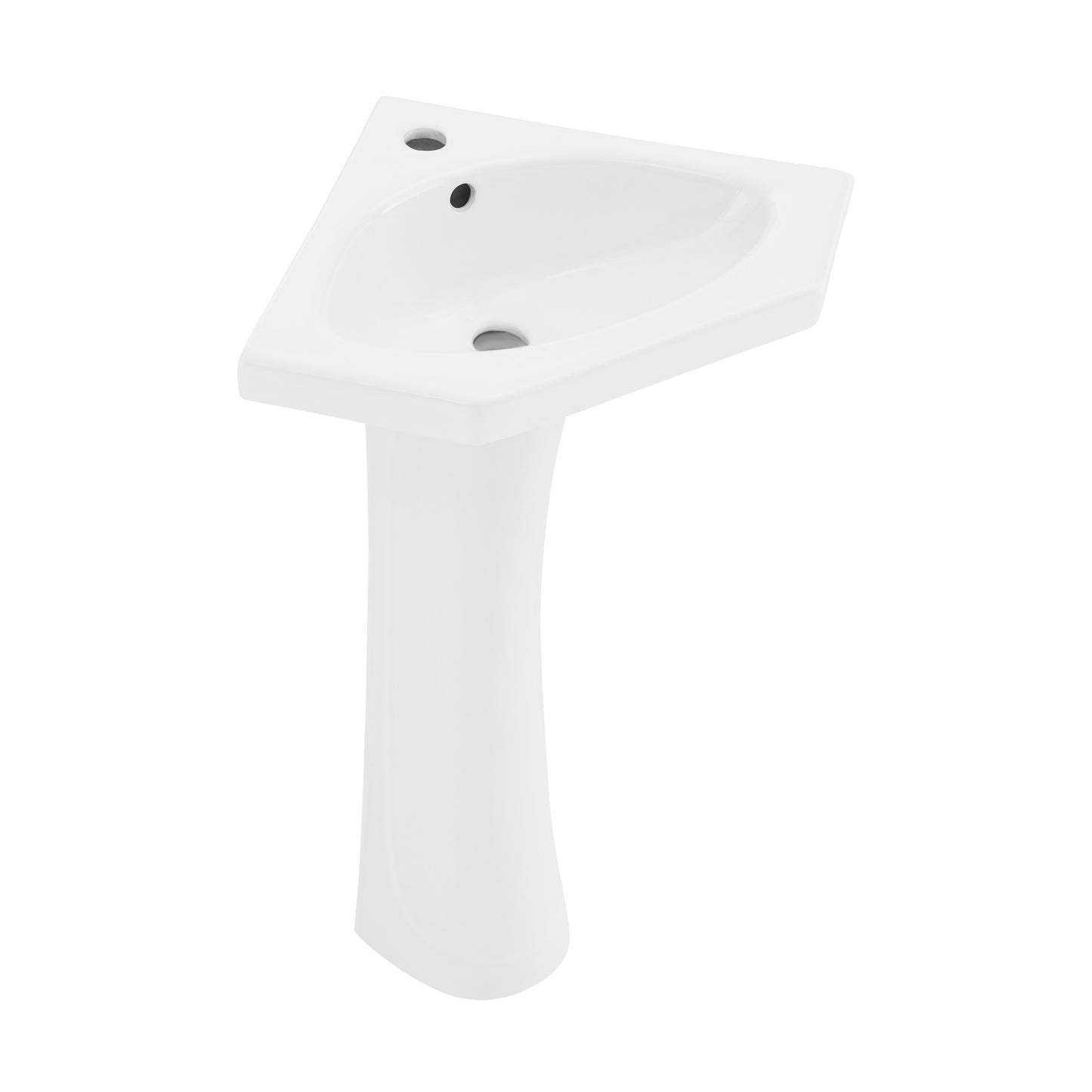 Swiss Madison, St.Tropez Corner Two-Piece Pedestal Sink