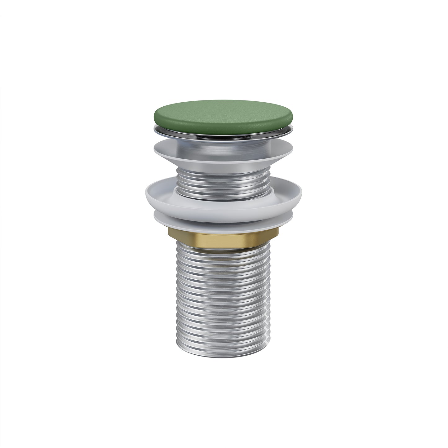 Swiss Madison, Lisse Concrete Bathroom Sink Non-Overflow Pop Up Drain in Matte Royal Green