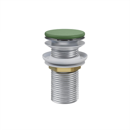 Swiss Madison, Lisse Concrete Bathroom Sink Non-Overflow Pop Up Drain in Matte Royal Green