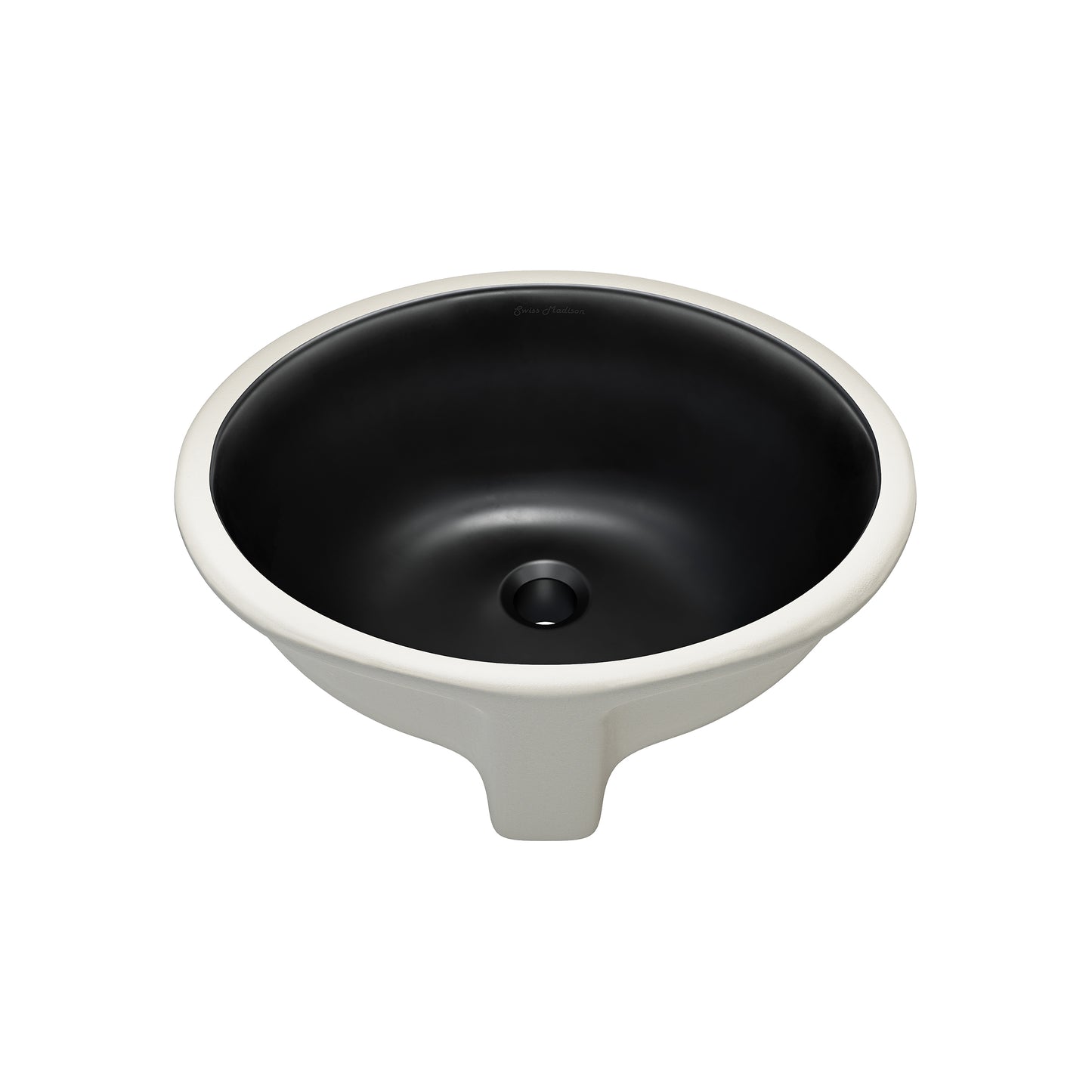 Swiss Madison, Monaco 19" Ceramic Undermount Bathroom Sink in Matte Black