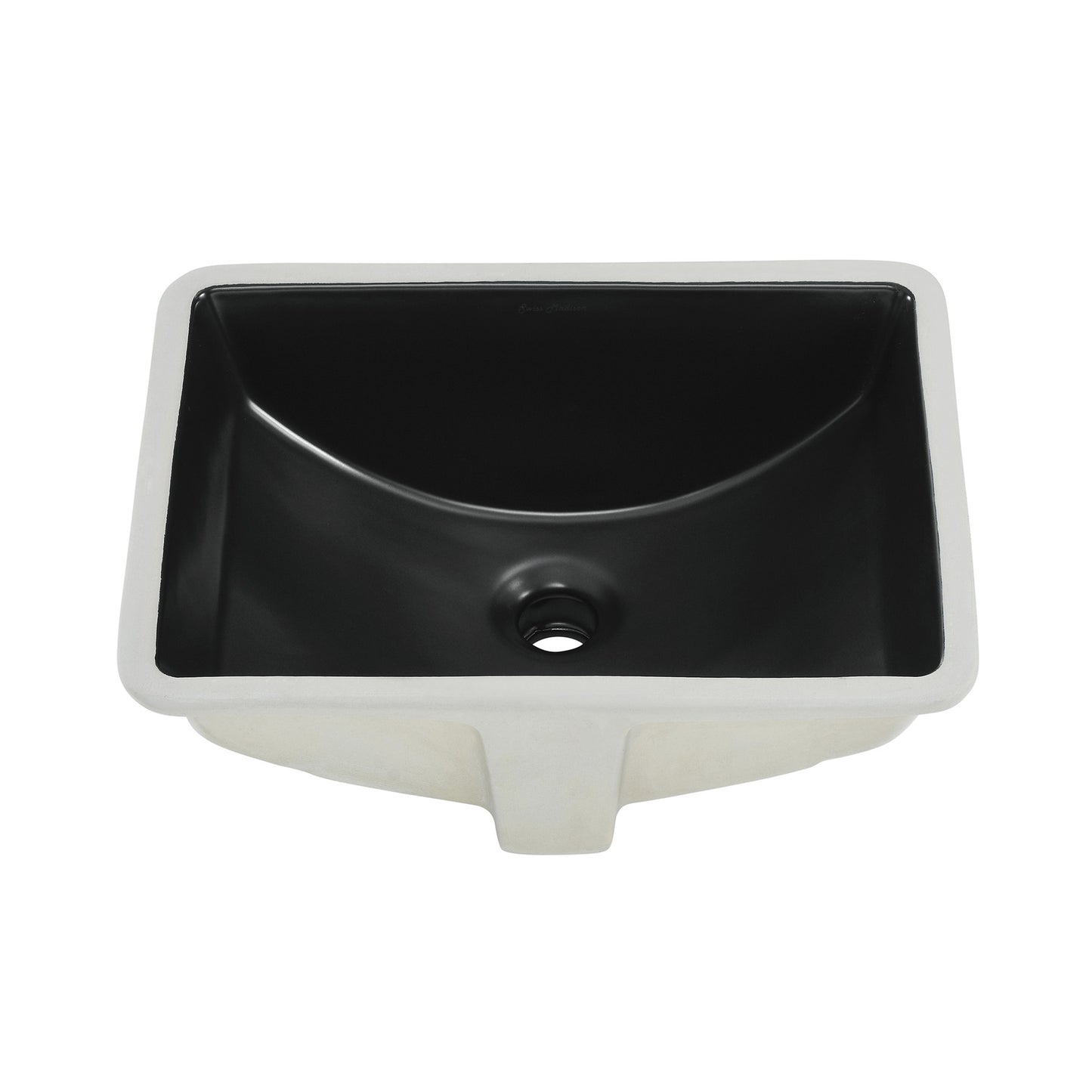 Swiss Madison, Plaisir 18.5" Rectangle Undermount Bathroom Sink in Matte Black