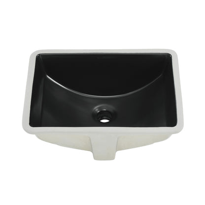 Swiss Madison, Plaisir 18.5" Rectangle Undermount Bathroom Sink in Matte Black