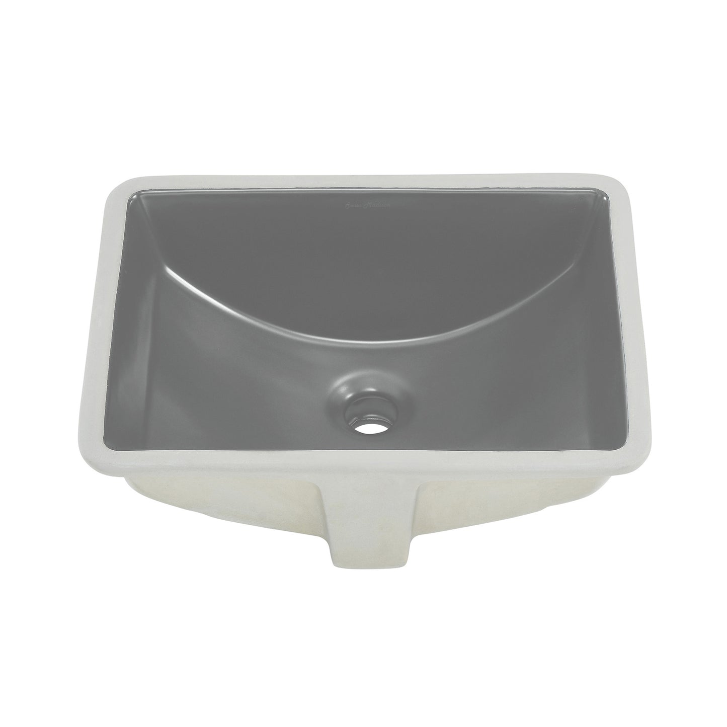 Swiss Madison, Plaisir 18.5" Rectangular Ceramic Undermount Bathroom Sink in Matte Gray