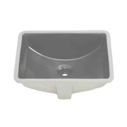 Swiss Madison, Plaisir 18.5" Rectangular Ceramic Undermount Bathroom Sink in Matte Gray