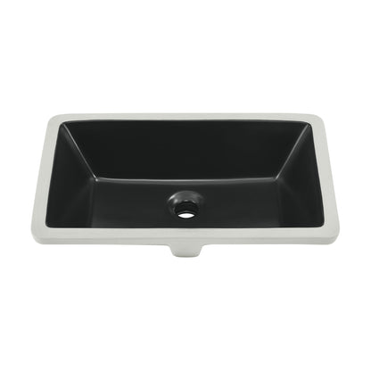 Swiss Madison, Voltaire 21" Rectangle Undermount Bathroom Sink in Matte Black