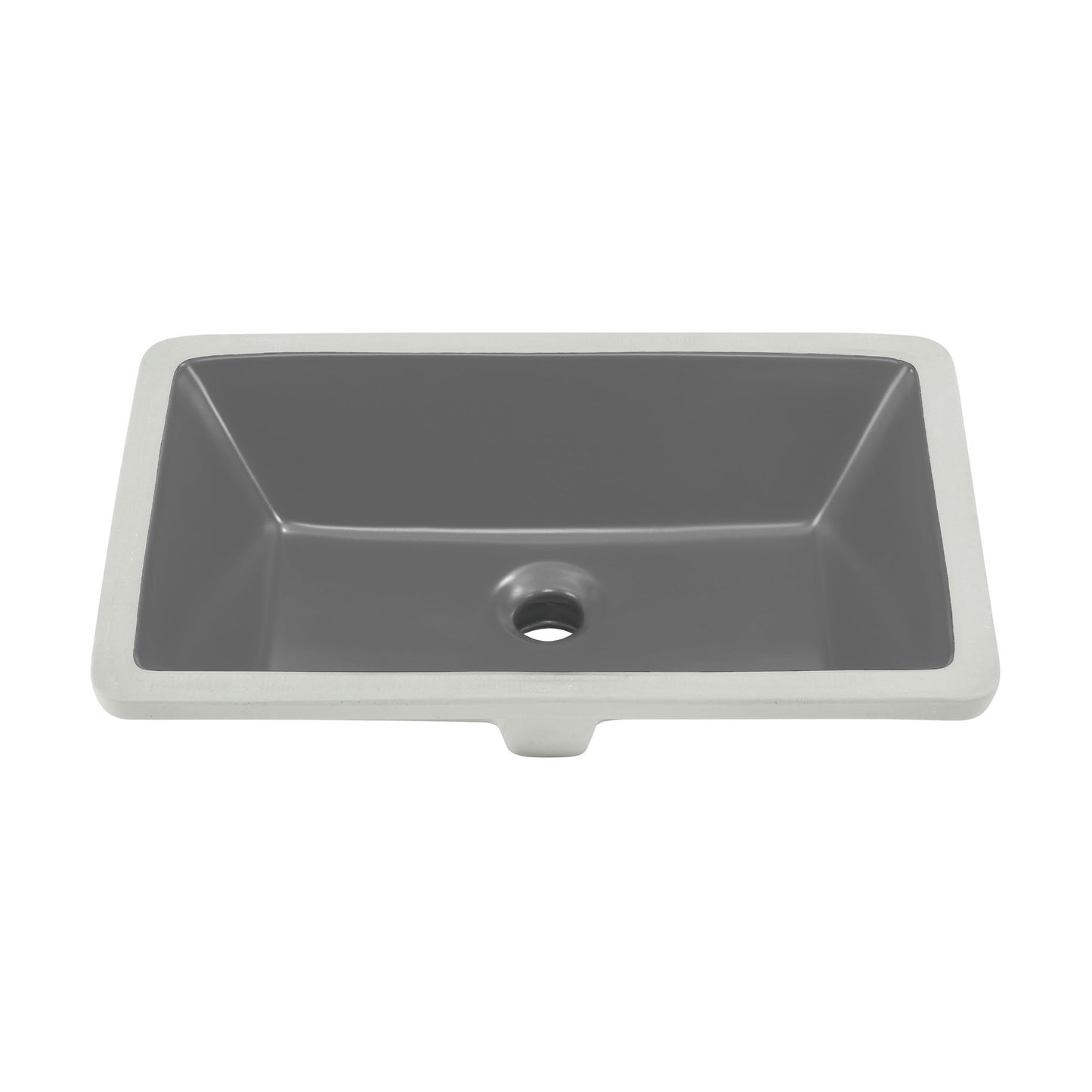 Swiss Madison, Voltaire 21" Rectangular Ceramic Undermount Bathroom Sink in Matte Gray