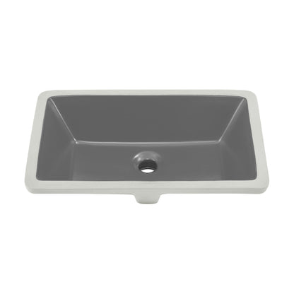 Swiss Madison, Voltaire 21" Rectangular Ceramic Undermount Bathroom Sink in Matte Gray