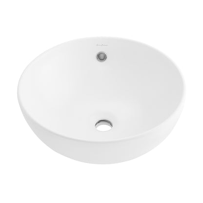 Swiss Madison, Sublime Round Vessel Sink in Matte White