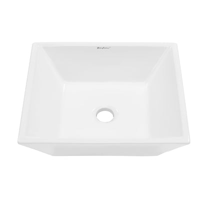 Swiss Madison, St. Tropez Square Ceramic Vessel Sink