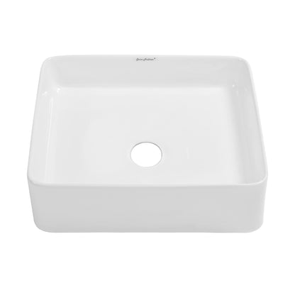 Swiss Madison, Concorde Ceramic Square Vessel Sink